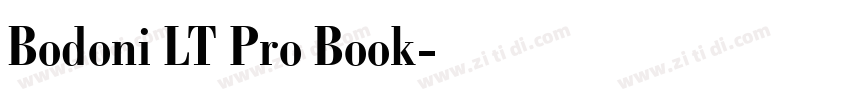 Bodoni LT Pro Book字体转换